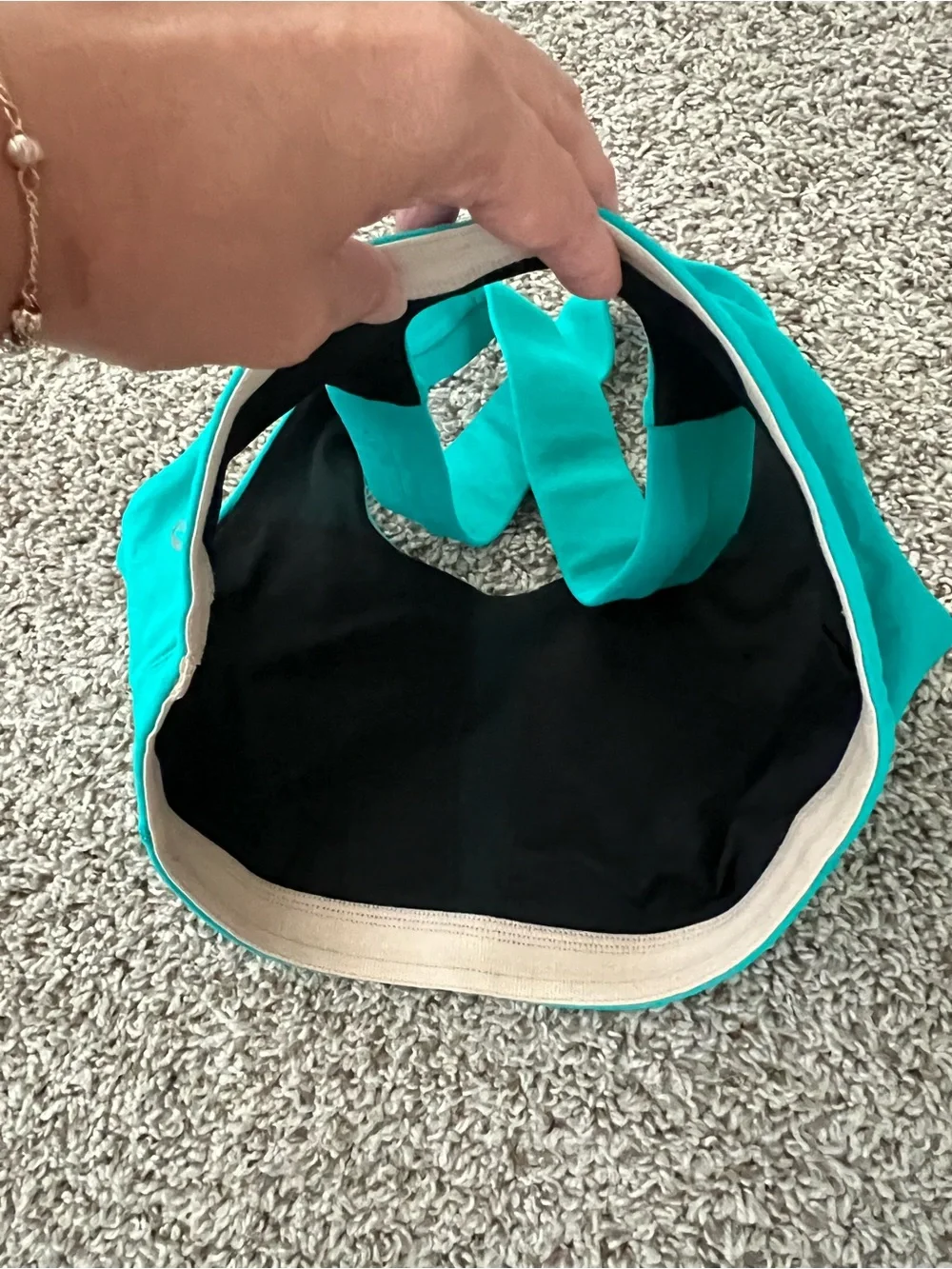 lululemon athletica Teal Cross-Back Swim Top
